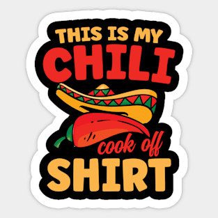 This is My Chili Cook Off Shirt - Chili Sticker